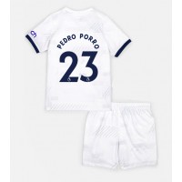 Camiseta Tottenham Hotspur Pedro Porro #23 Primera Equipación para niños 2023-24 manga corta (+ pantalones cortos)